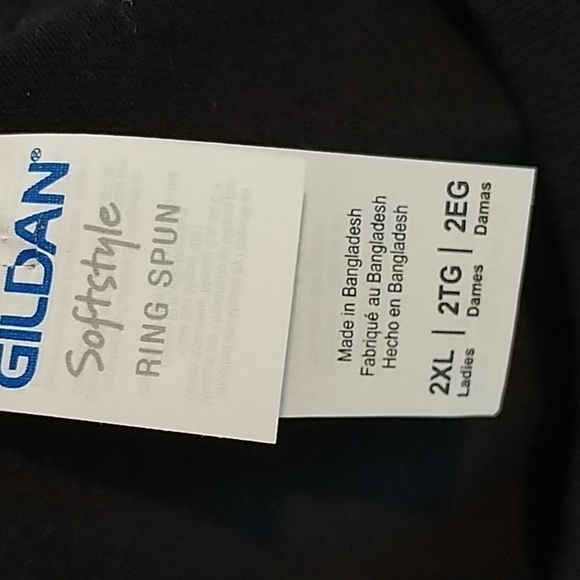 Gildan "I AM VACCINATED" Black Cotton Tee Shirt 2XL - Picture 5 of 7